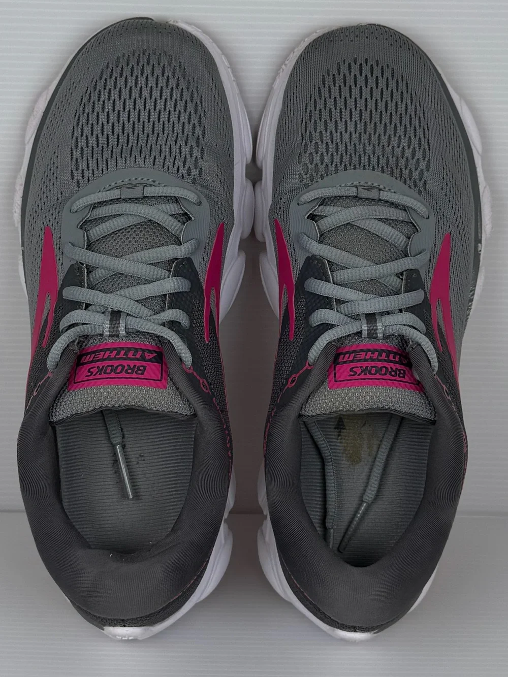 Brooks Anthem Women’s 9.5 B Gray Pink Running Walking Shoes 1202571B051